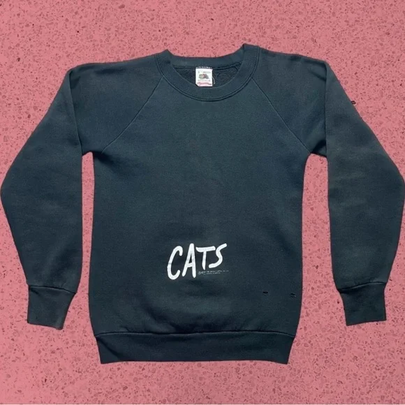 Vintage Cats Broadway Musical Crewneck Sweatshirt - Picture 1 of 2